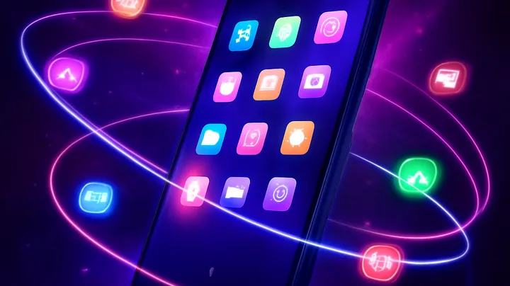 3666 BED COM - Sleek smartphone floating in space 3666 BED COM Sleek smartphone floating in space