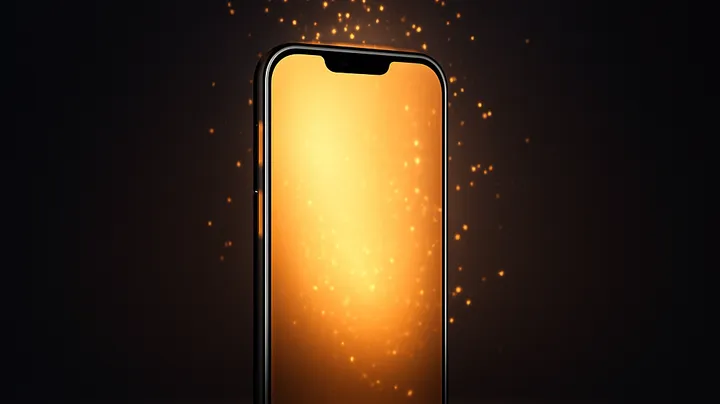 3666 BED COM - Modern phone with glowing screen 3666 BED COM Modern phone with glowing screen